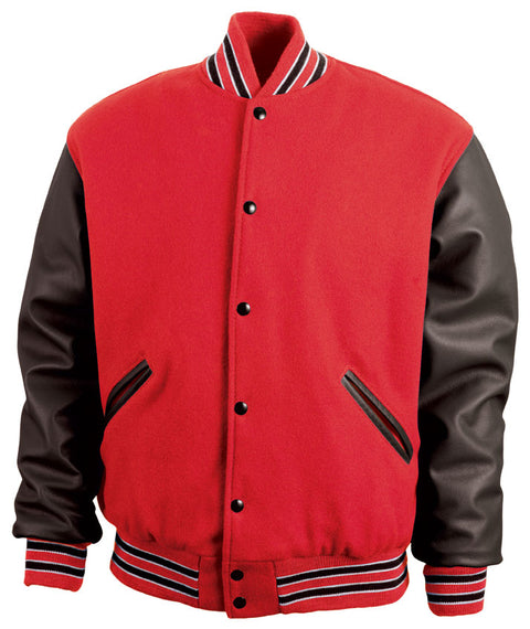 Red, Black & White Letterman Jacket